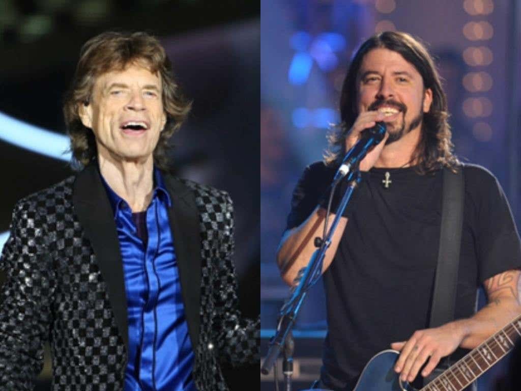 Mick Jagger and Dave Grohl