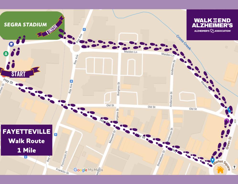 fayetteville alzheimer's walk route